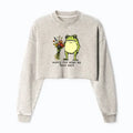 Japanese washed crop sweatshirt for women