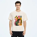 Japanese Vintage Washed Cat T-Shirt Unisex