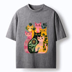 Japanese Vintage Washed Cat T-Shirt Unisex