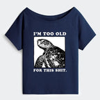 Kyoto-Lion Turtle Meme T-Shirt for Women