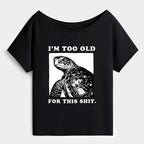 Kyoto-Lion Turtle Meme T-Shirt for Women