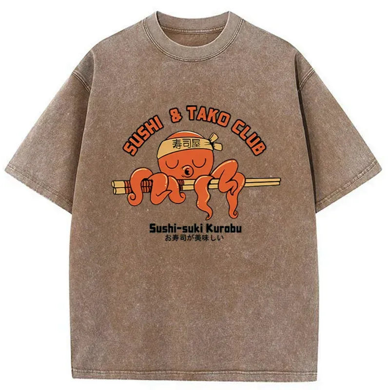 Japanese Octopus Sushi T-Shirt for Summer