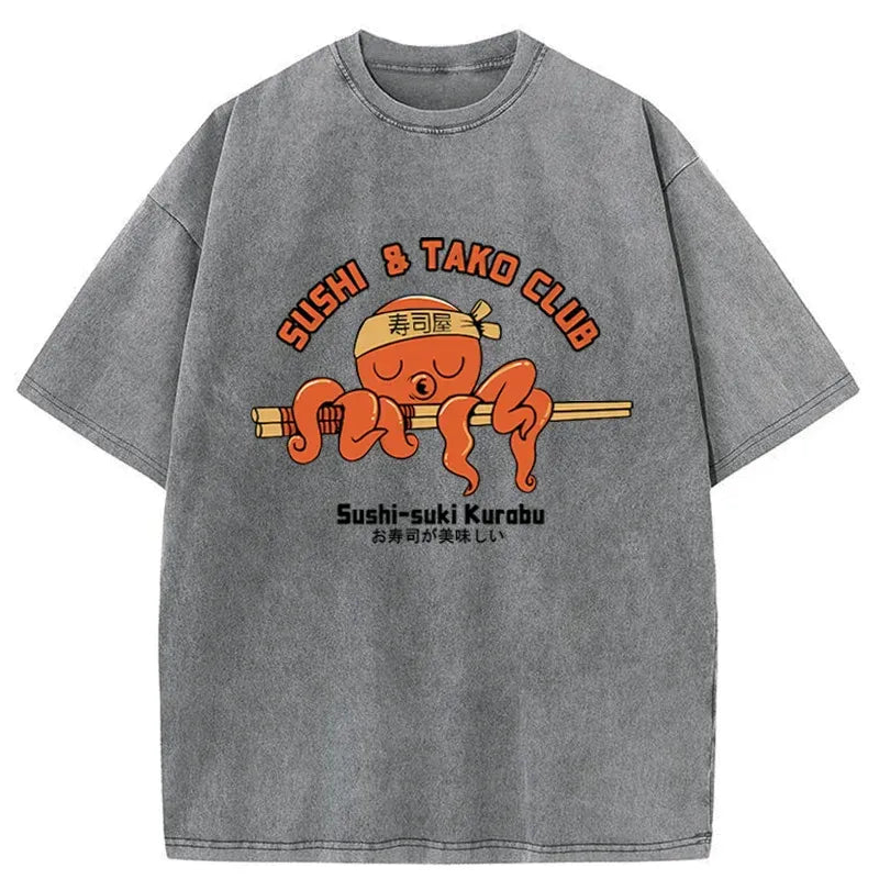 Japanese Octopus Sushi T-Shirt for Summer