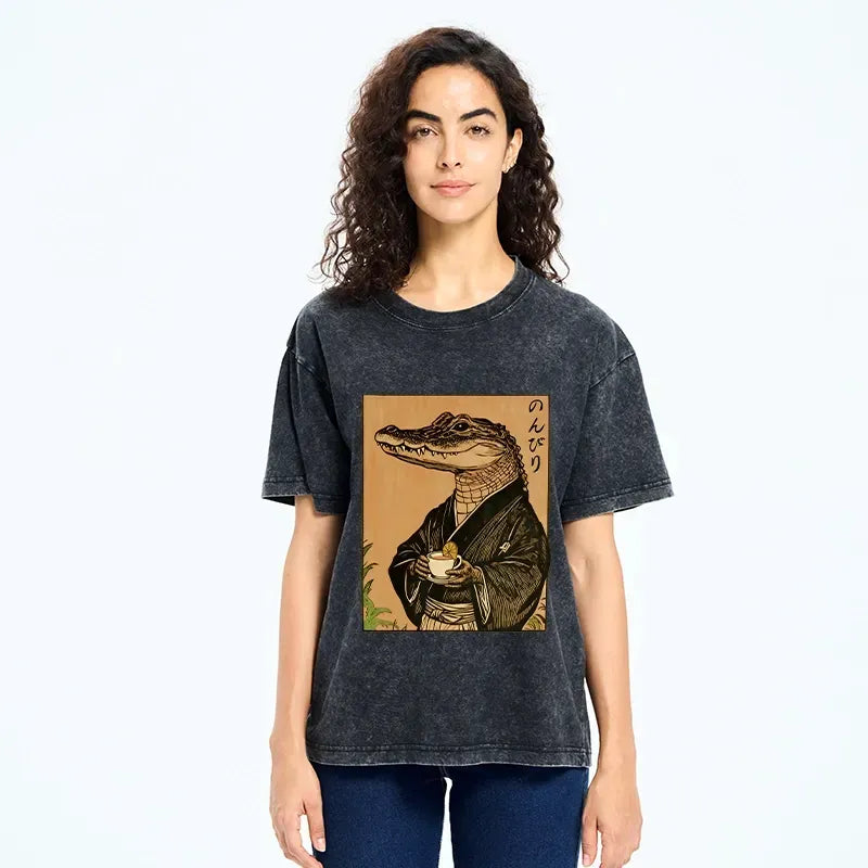 Japanese Alligator T-Shirt for Daily Wear