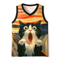 Kyoto Lion Cat Mesh Tank Top for Summer