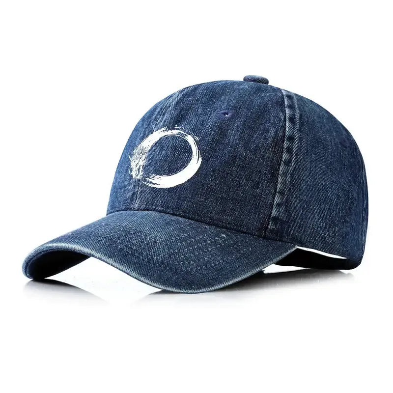 Kyoto-Lion Dragon's Circle Denim Cap