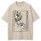 Kyoto-Lion Japanese Epiphyllum Washed T-Shirt