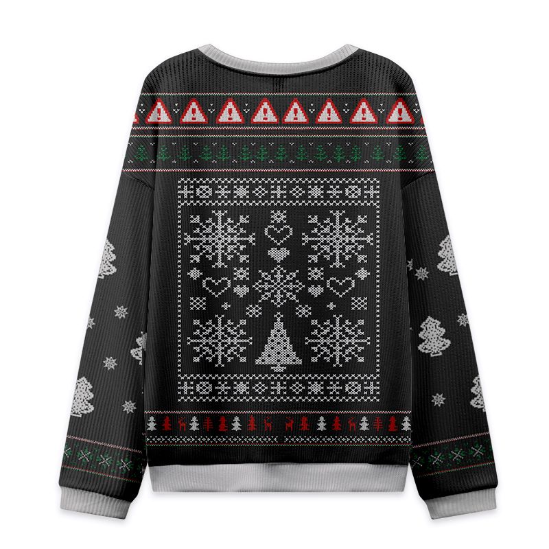 cozy winter sweatshirt with honking goose design