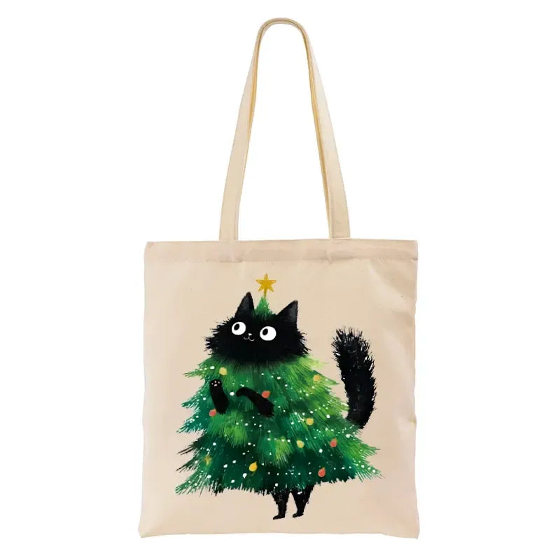 Kyoto-Lion Christmas Cat Tote Bag Best Seller
