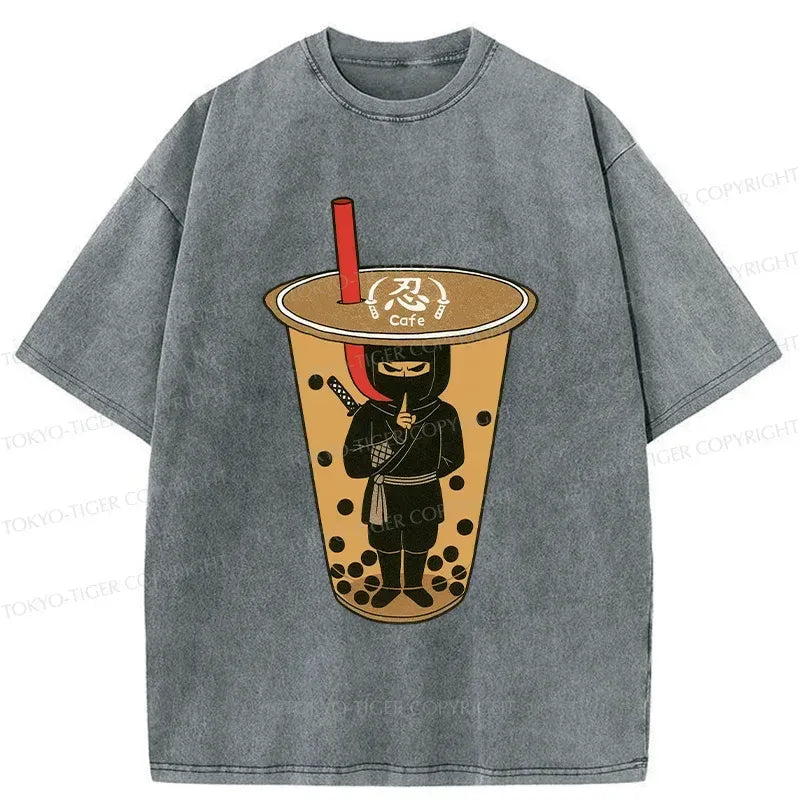 Japanese Ninja Washed T-Shirt Gift Idea