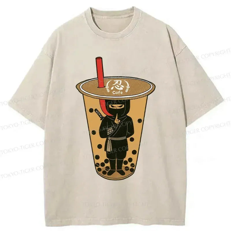 Japanese Ninja Washed T-Shirt Gift Idea
