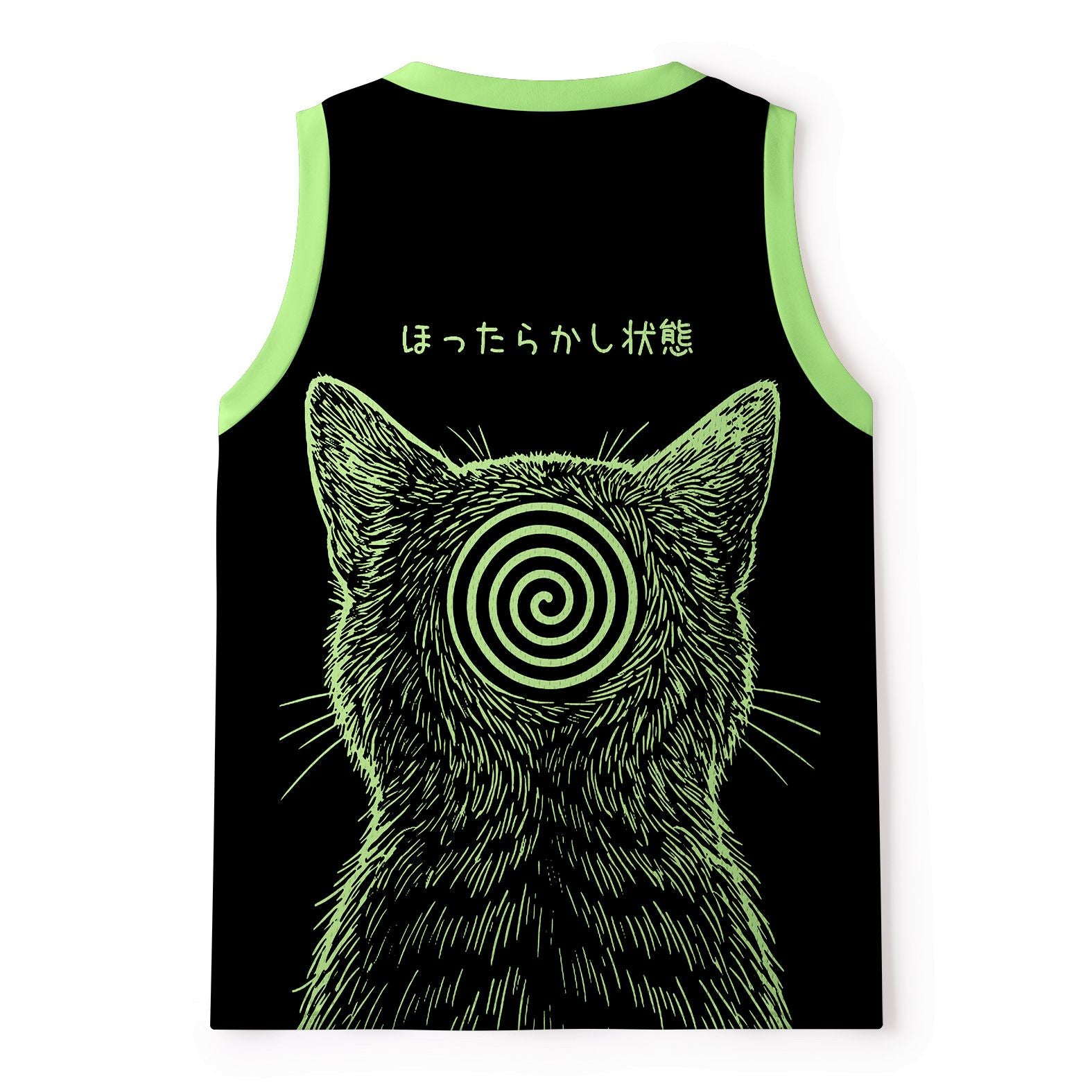 Kyoto-Lion Confused Cat Japanese Mesh Tank Top