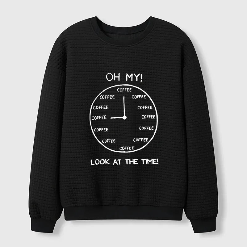 Kyoto-Lion Coffee Time Waffle Sweatshirt