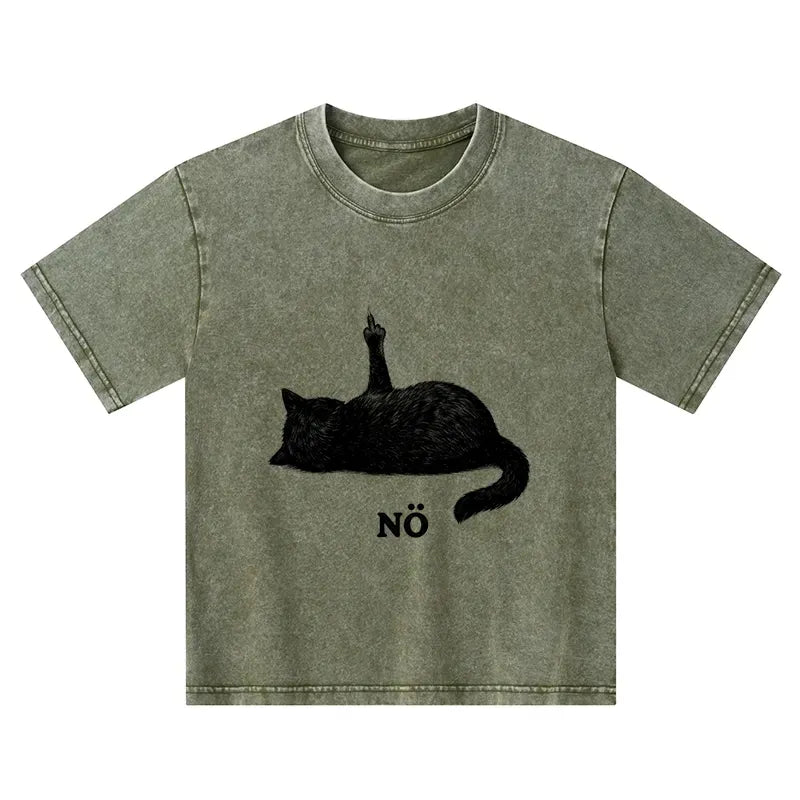 Japanese Retro Cat Kids T-Shirt