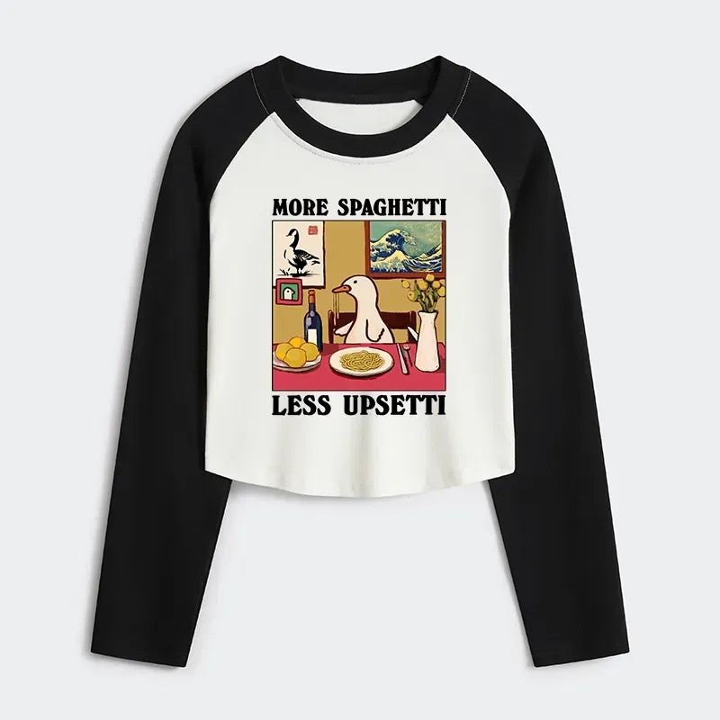womens vintage crop top with raglan sleeves