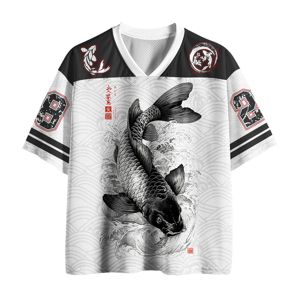 Kyoto-Lion Koi Fish Wave Mesh Jersey