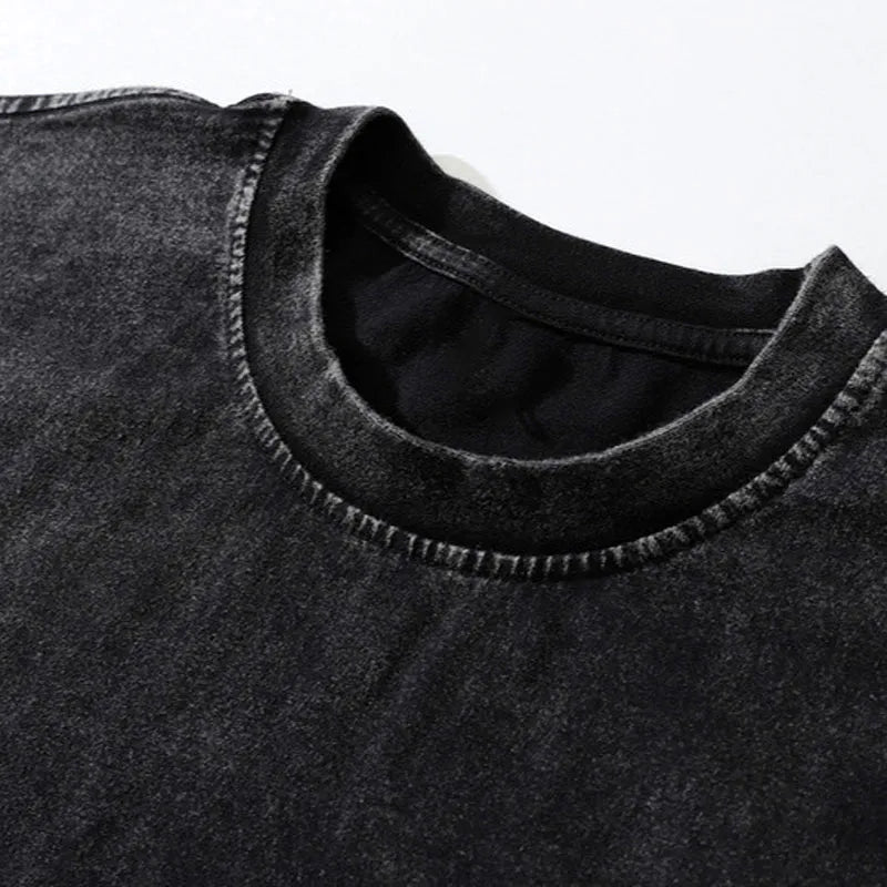 Kyoto-Lion Vinyl Records And Waves Washed Long Sleeve T-Shirt