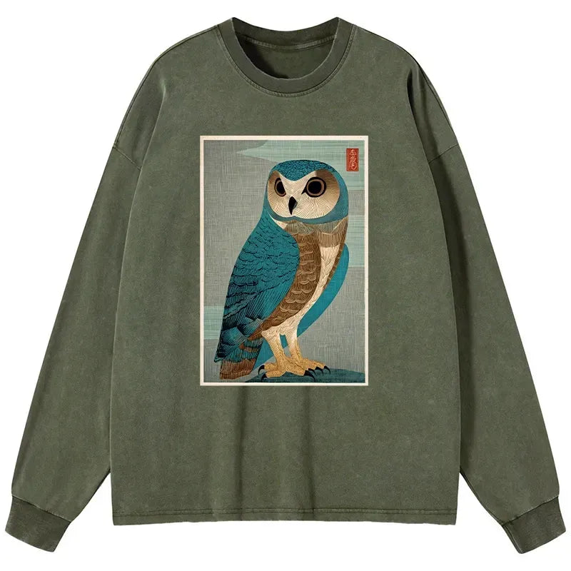 Comfortable Japanese Owl T-Shirt for Daily Wear