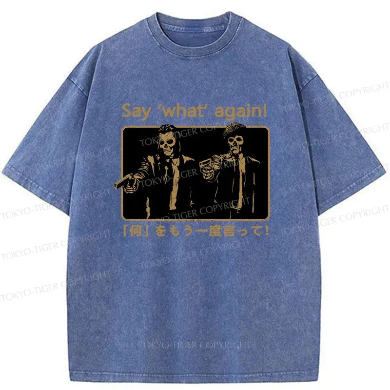 Japanese Vintage Washed T-Shirt for Daily Wear