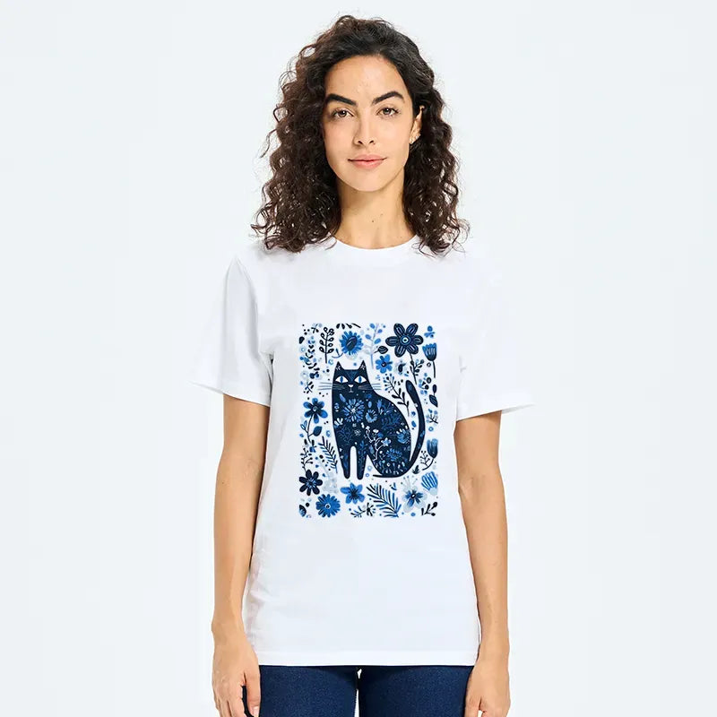 best seller Japanese cat flower t-shirt