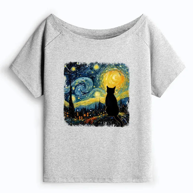 Trendy Japanese Cat Tee for Summer