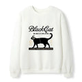 Kyoto-Lion Black Cat Japan Waffle Sweatshirt
