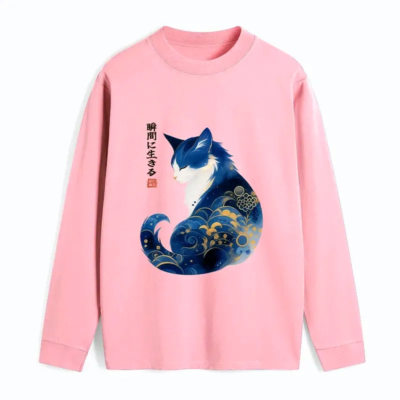 Japanese Vintage Cat Tee for Everyday