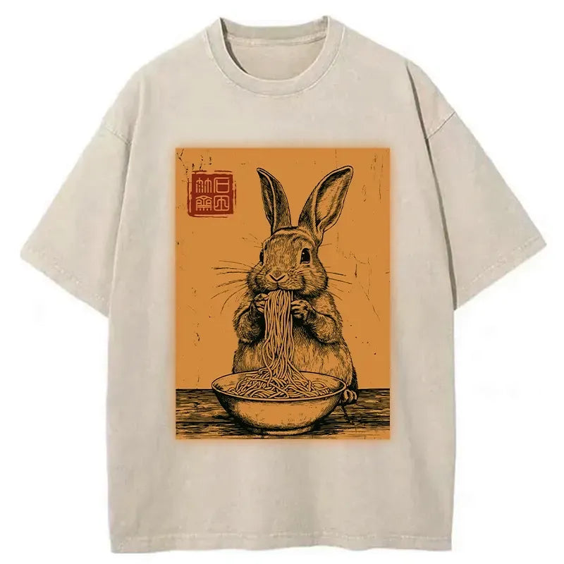 Japanese Washed T-Shirt for Gift for Him