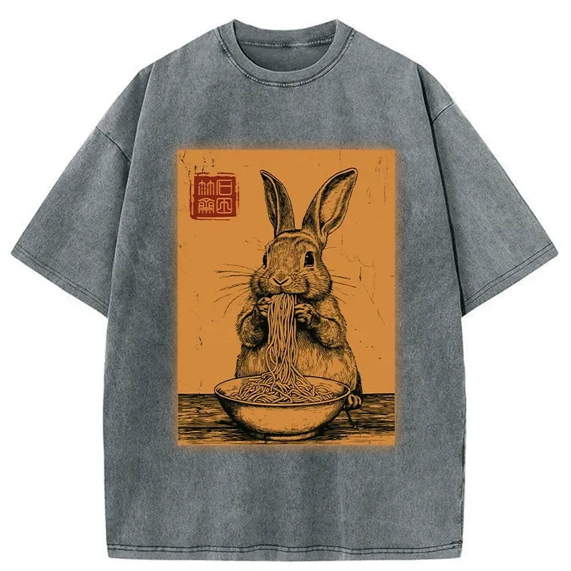 Japanese Washed T-Shirt for Gift for Him