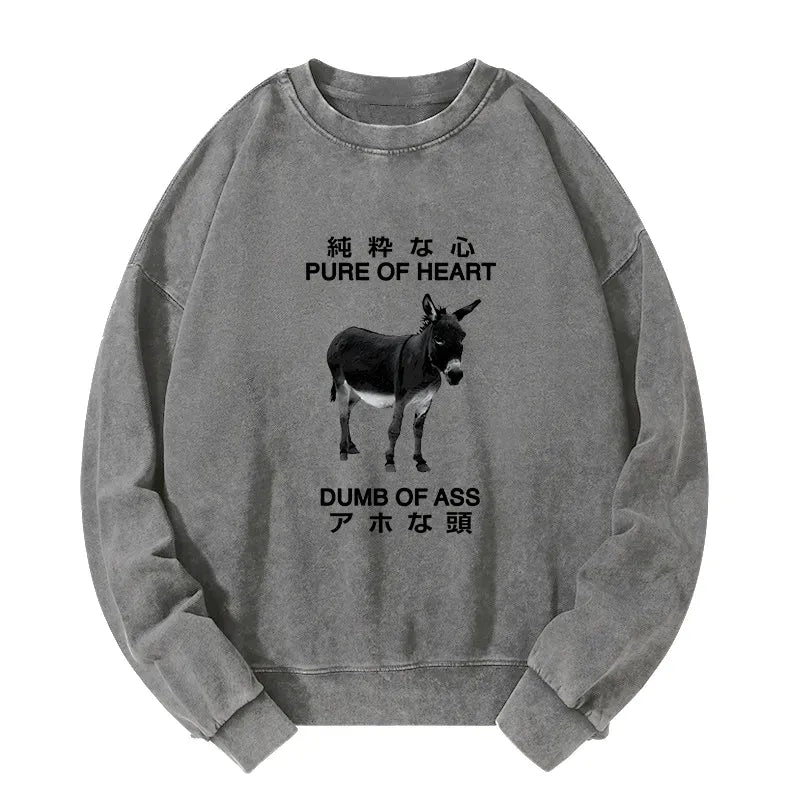 washed unisex sweatshirt Japanese streetwear