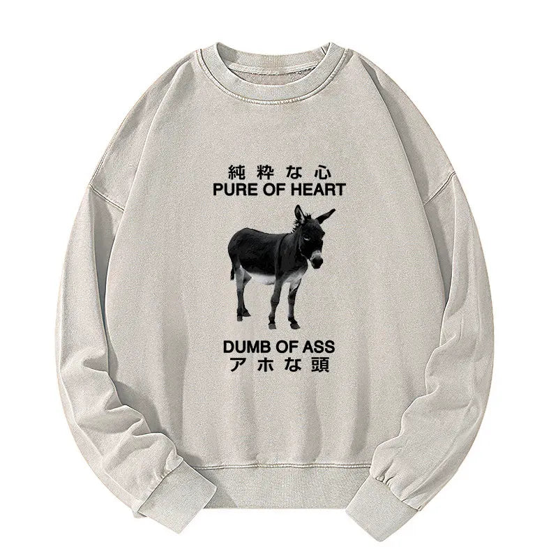 washed unisex sweatshirt Japanese streetwear