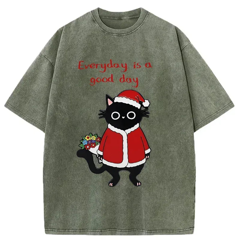 Kyoto Christmas Cat T-Shirt Gift Idea