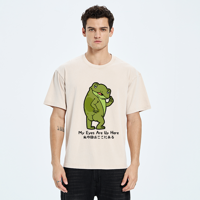 Kyoto-Lion My Eyes Are Here Washed T-Shirt