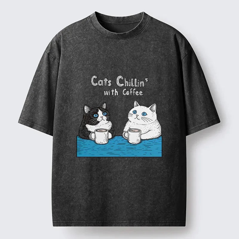 Kyoto-Lion Washed T-Shirt for Gift