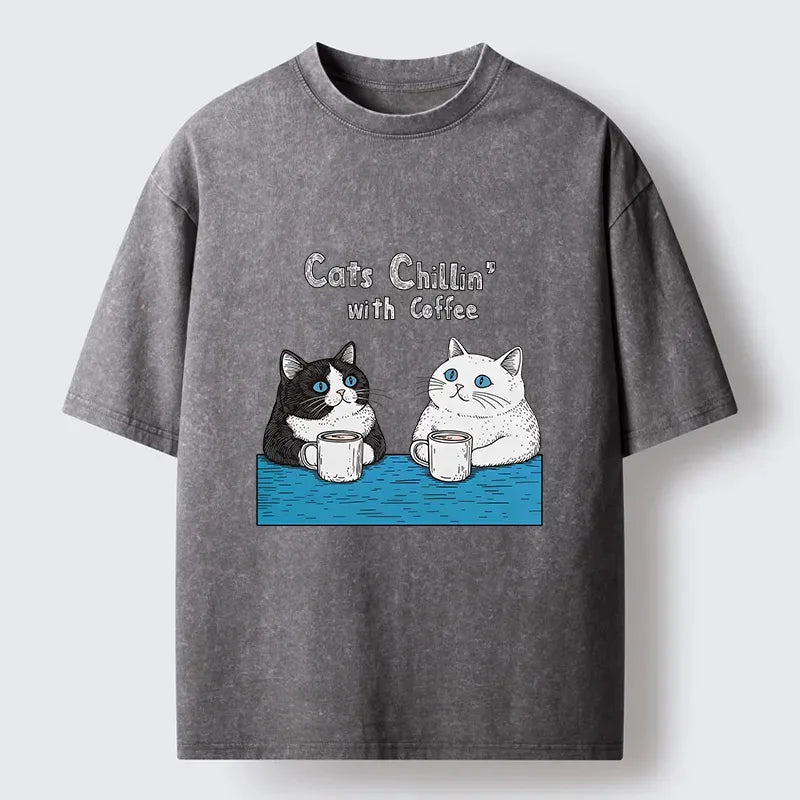 Kyoto-Lion Washed T-Shirt for Gift
