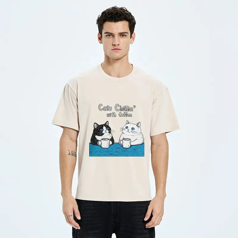 Kyoto-Lion Leisure Time Washed T-Shirt