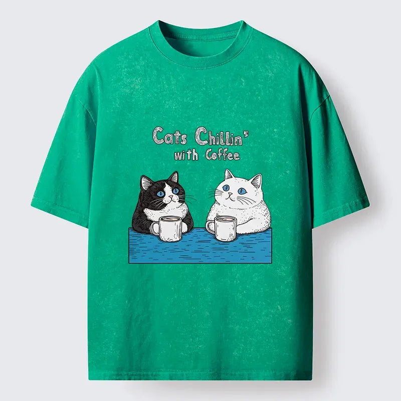 Kyoto-Lion Washed T-Shirt for Gift