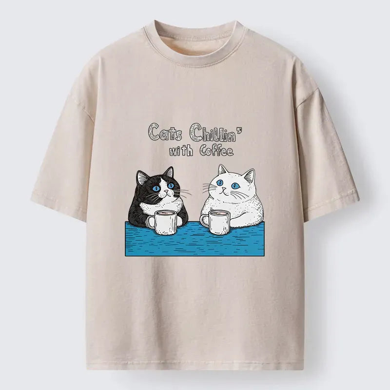 Kyoto-Lion Washed T-Shirt for Gift