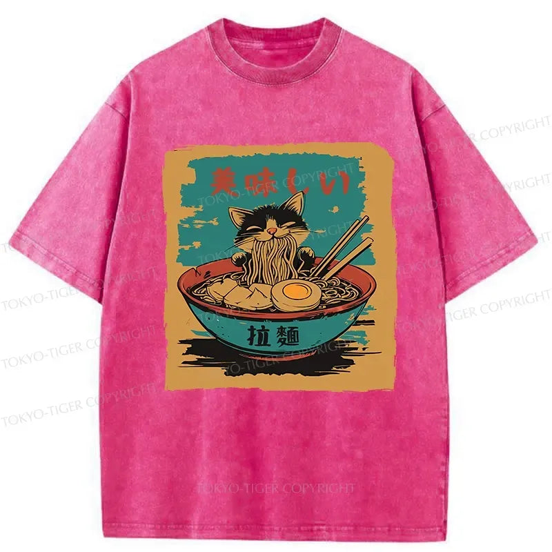 Kyoto Lion Kitten Ramen Tee Gift Idea for Her