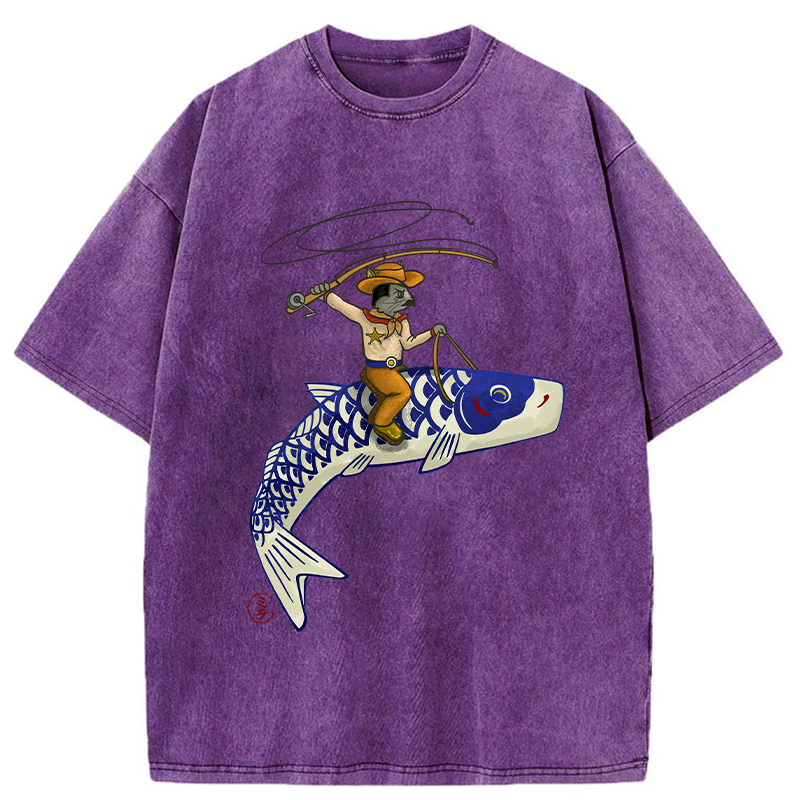 Japanese vintage cowboy mouse washed t-shirt