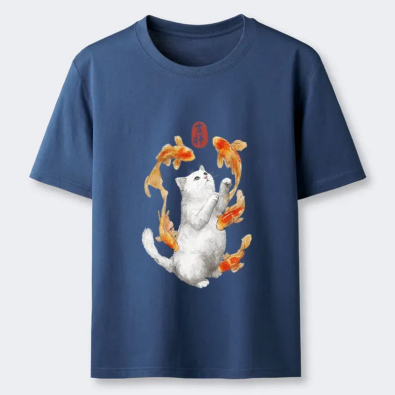 Zen Dancing Fish T-Shirt for Vacation