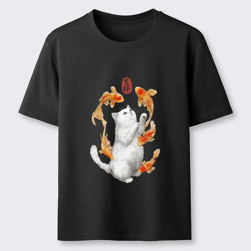 Zen Dancing Fish T-Shirt for Vacation