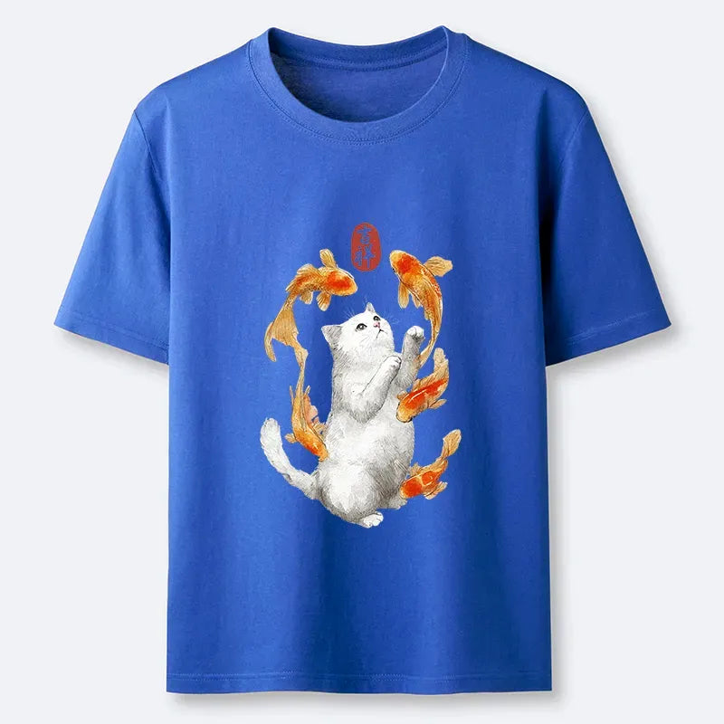 Classic Japanese Vintage Cat T-Shirt Free Shipping