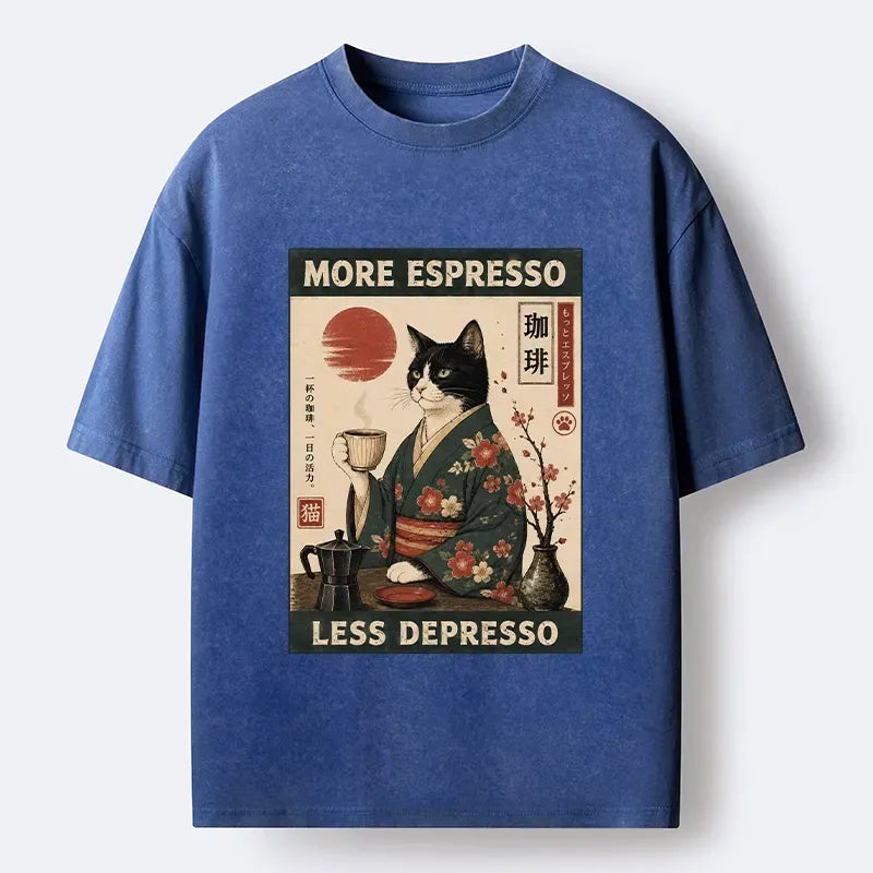 Vintage Japanese Cat Tee for Gift