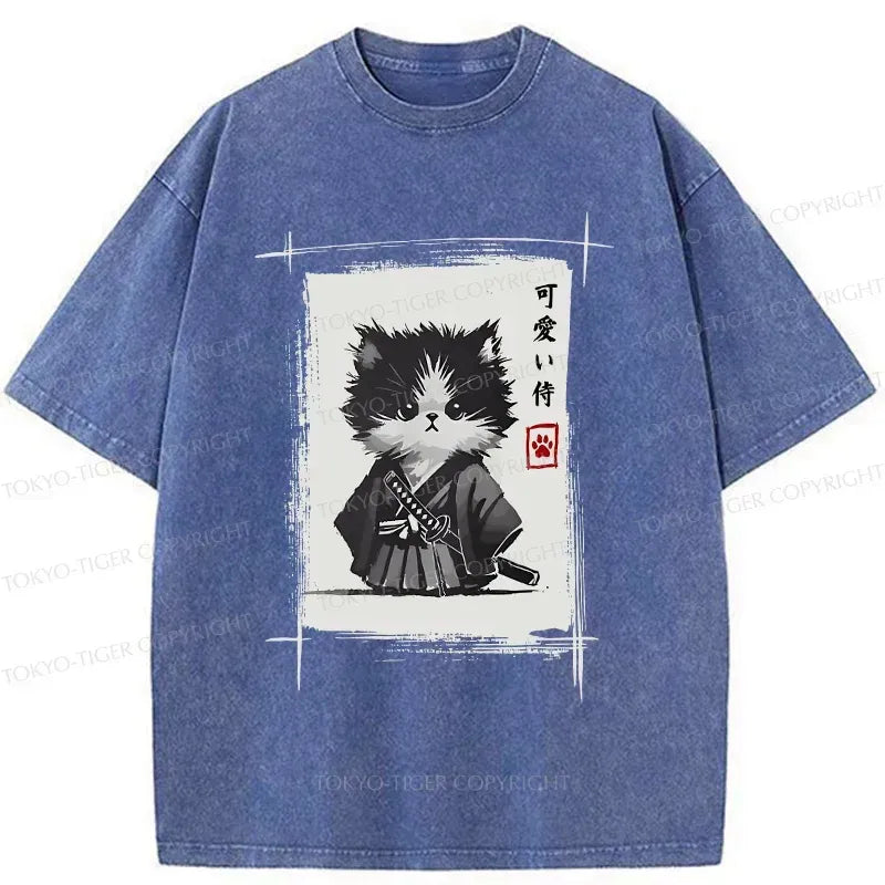 Japanese Samurai Kitten T-Shirt