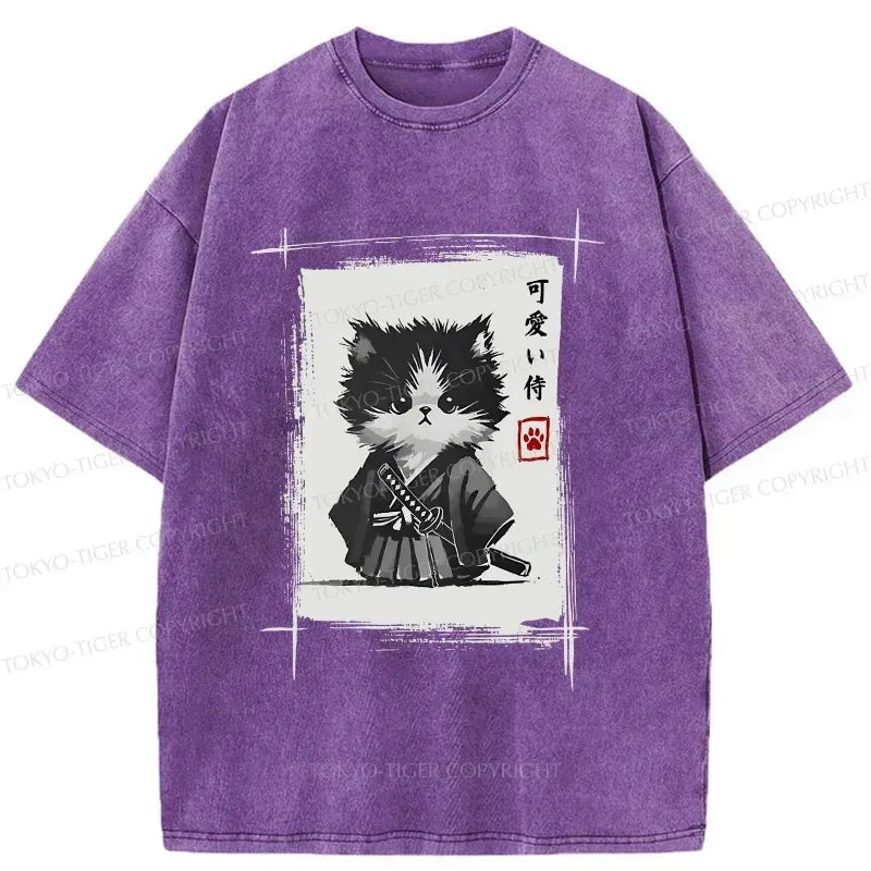 Japanese Samurai Kitten T-Shirt