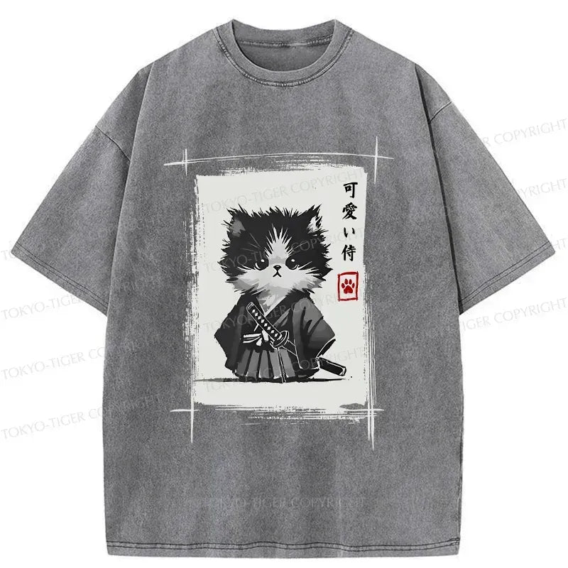 Washed Japanese T-Shirt for Summer