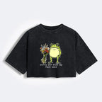 Japanese Frog Washed Crop Tee