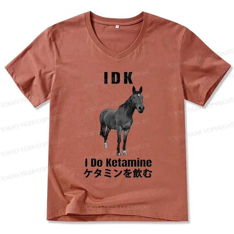 Kyoto-Lion IDK I Do Ketamine V-Neck Classic T-Shirt
