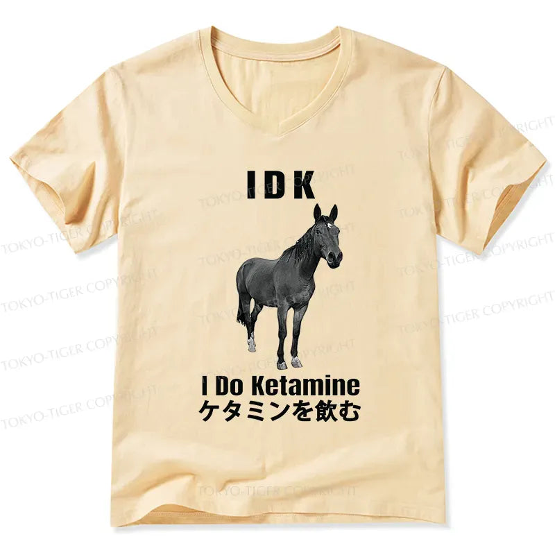 Japanese V-Neck T-Shirt for Daily Wear